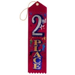 Award Ribbon - Second Place Red 7" (EACH)