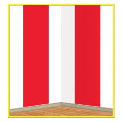 Backdrop - Red & White Stripes 4' x 30' (EACH)