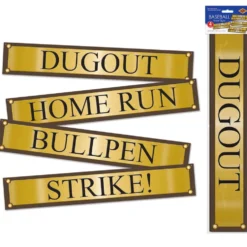 Baseball Street Sign Cutouts 24" (4 PACK)
