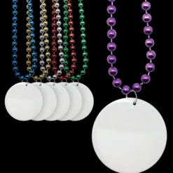 Beads - Blank Medallion 7mm Assortment 33" (DZ)