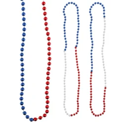 Beads - Segmented Patriotic Round 7mm Premium Grade A 33" (144 PACK)