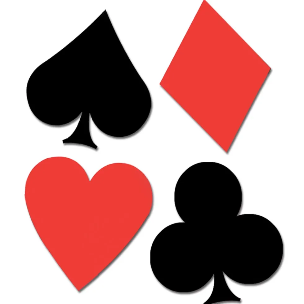 Card Suits Cutouts 17" (4 PACK)