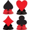 Casino Card Suit Mini Centerpieces 4-1/2" (4 PACK)
