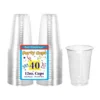 Clear Plastic Cups 12 oz (40 PACK)
