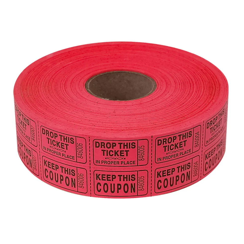Double Roll Raffle Tickets - Red 2000 Roll (EACH)