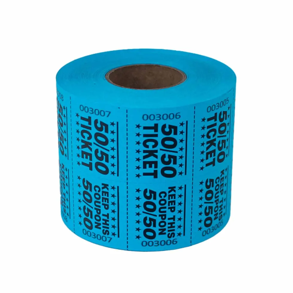 Double Roll 50/50 Tickets - Blue 1000 Roll (EACH)