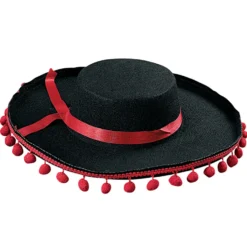Flamenco Hat With Pom Poms (EACH)