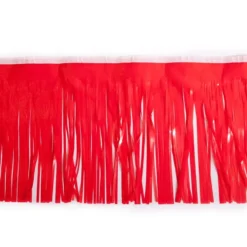 Float Drape - Vinyl Fringed 15" x 10' Red (EACH)