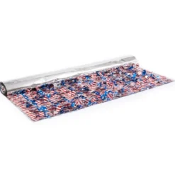 Float Sheeting - Metallic Floral Stars and Stripes 36" x 15' (EACH)