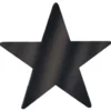 Foil Star Cutout - Black 15" (EACH)