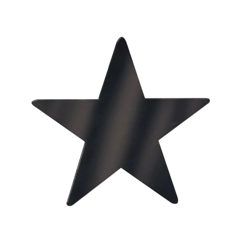 Foil Star Cutout - Black 5" (EACH)