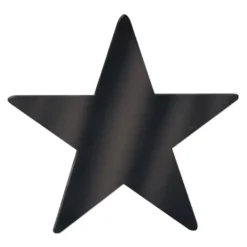 Foil Star Cutout - Black 12" (EACH)