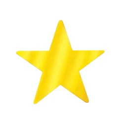 Foil Star Cutout - Gold 5" (EACH)