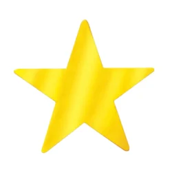 Foil Star Cutout - Gold 9" (EACH)