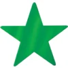 Foil Star Cutout - Green 15" (EACH)