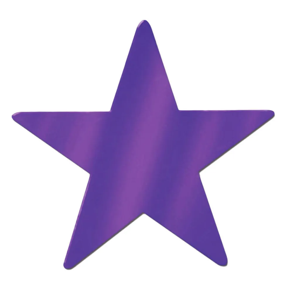 Foil Star Cutout - Purple 12" (EACH)