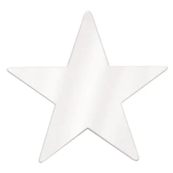 Foil Star Cutout - White 12" (EACH)