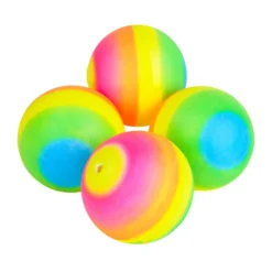 Inflated Rainbow Vinyl Balls 3" (DZ)
