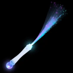 LED Fiber Optic Wand With Prism Ball 15" (EACH)