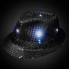 Light Up Black Fedora (EACH)