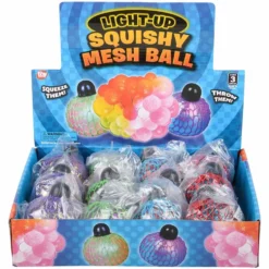 Light Up Squeeze Mesh Grape Ball Assortment 2-1/3