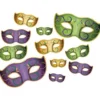 Mardi Gras Cutout Decorations of Masks (11 PACK)