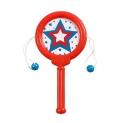 Mini Patriotic Plastic Spin Drums 4" (DZ)