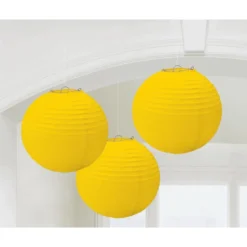 Paper Lanterns Yellow 9.5" (3 PACK)