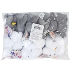 Plush Gray And White Bunny Assortment 4.75