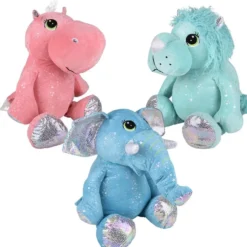 Plush Sparkly Safari Animal Assorted 28.5" (EACH)