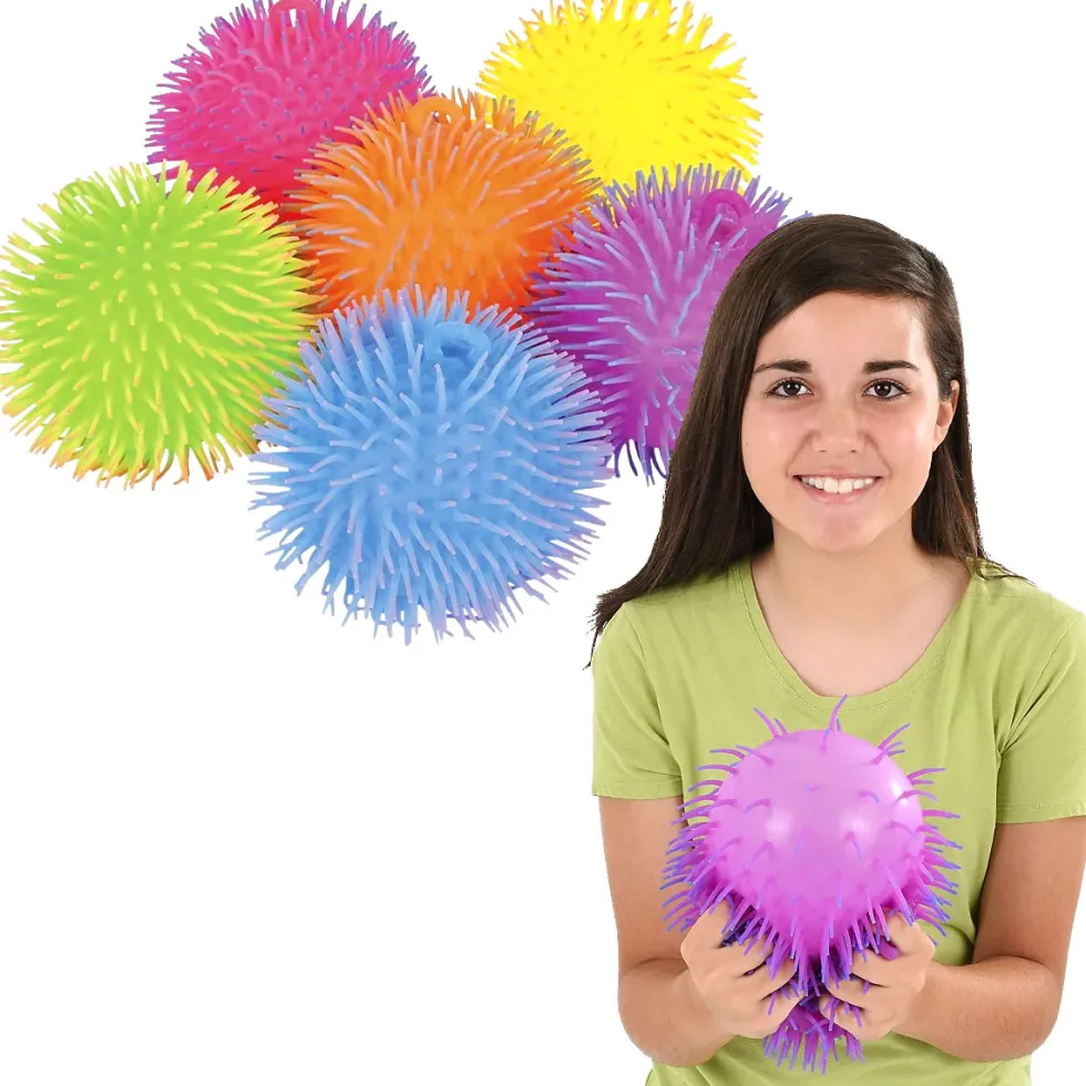 Pom Pom Two-Tone Puffer Ball Assorted 9" (EACH)
