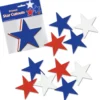 Red White and Blue Star Cutout Assortment 5" (10 PACK)