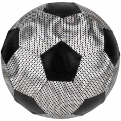 Silver Shiny Metallic Fabric Soccer Ball 9" (EACH)