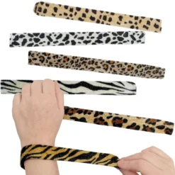 Slap Bracelet Assortment - Animal Print 9.5" (DZ)