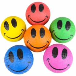 Smile Face Playground Ball Assorted 5" (EACH)