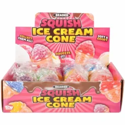 Squeezy Bead Ice Cream Cone Assortment 3.5