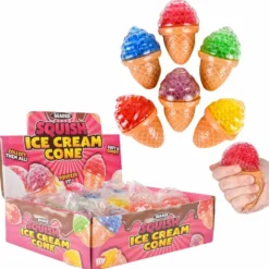 Squeezy Bead Ice Cream Cone Assortment 3.5