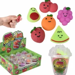 Squishy Stretchy 6 Pc Fruit Cups (DZ)