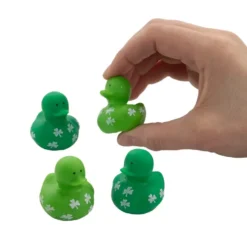 St. Patrick's Day Mini Shamrock Rubber Ducky Assortment 1.75" (24 PACK)