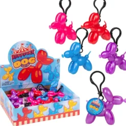 Stretchy Balloon Dog Clip On Assortment (24 PACK)