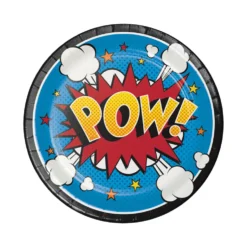 Superhero Slogan Paper Plates 7" (8 PACK)