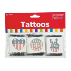 Tattoos - Patriotic Assortment 1.25"-1.5" (72 PACK)