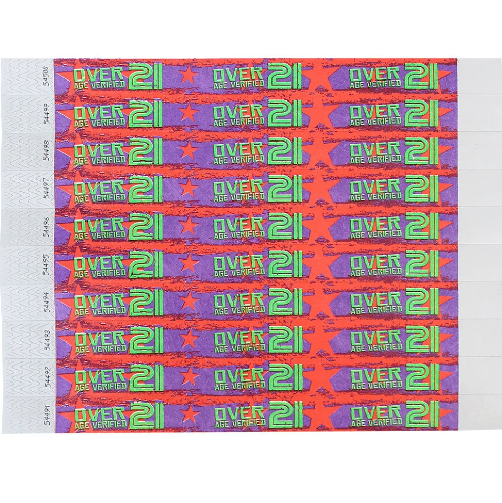 Tyvek Paper Wristbands - Over 21 3/4" (500 PACK)